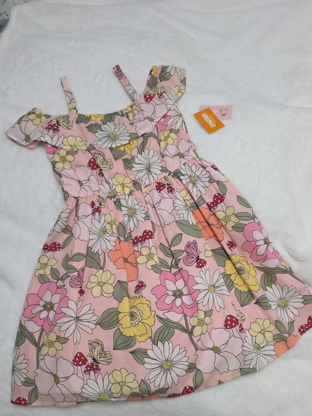 Gymboree Dress Floral Off-Shoulder